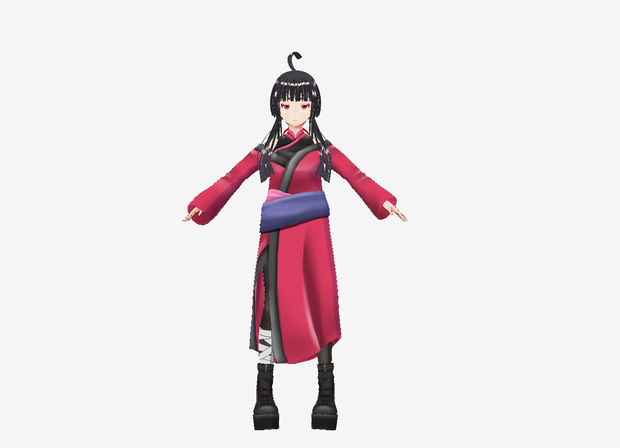 Vroid衣装　無地崩し衣装