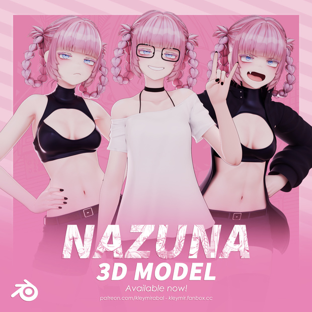 Nazuna Model (T Pose + Outfit Variations)