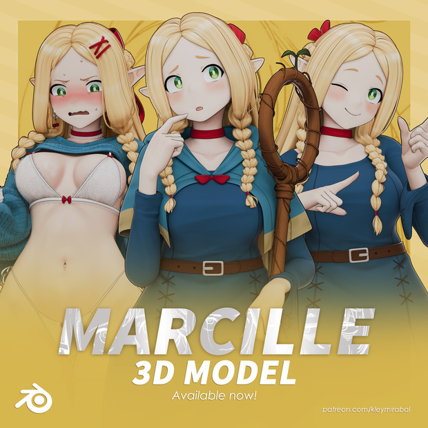 Marcille Model (T Pose + Outfit Variations)