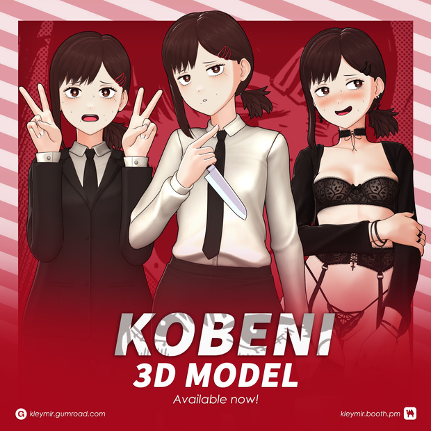 Kobeni Model (T Pose + Outfit Variations)