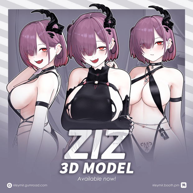 Ziz Model (T Pose + Outfit Variations)