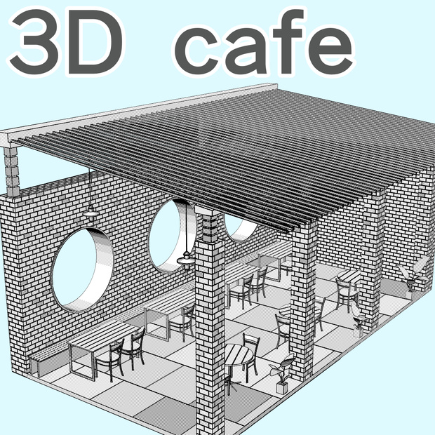 clipstudio用【3D】cafe