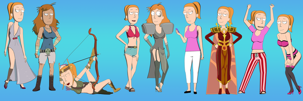Rick and Morty: Summer Smith 3D model pack (FBX/Blender)
