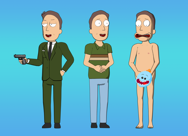 Rick and Morty: Jerry Smith 3D model pack (FBX/Blender)