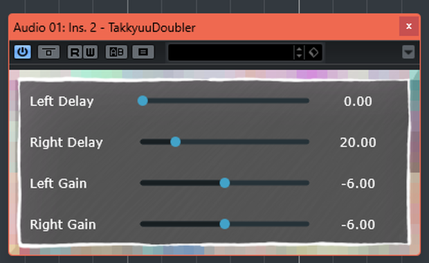 VST3 TakkyuuDoubler【ハモリ用 簡易ダブラー】