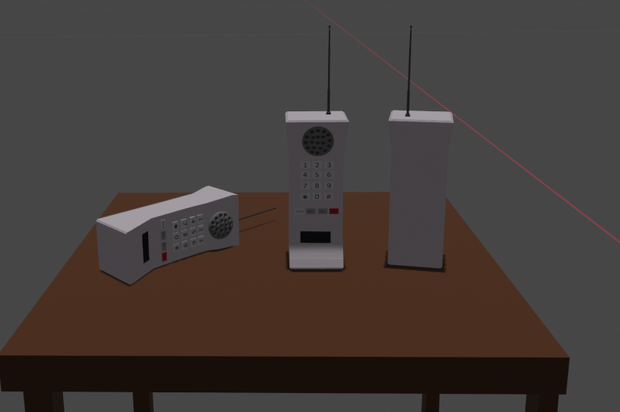 80's Style Retro Cellphone | VRC/Game Ready Prop