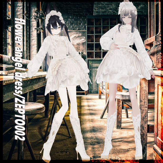 【VRoid texture】flower angel dress/ZEPTO002
