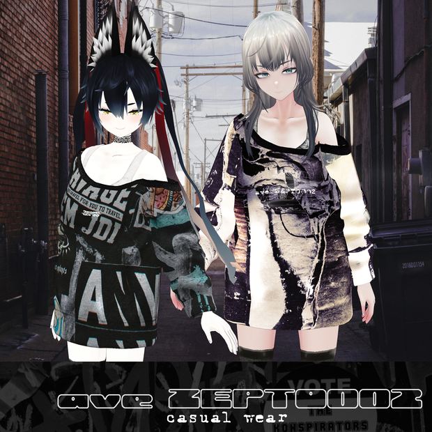 【VRoid texture】ave/ZEPTO002 casual wear　freeDL