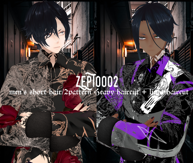 【VRoid hair】men's short hair/Heavy haircut +light haircut/ZEPTO002