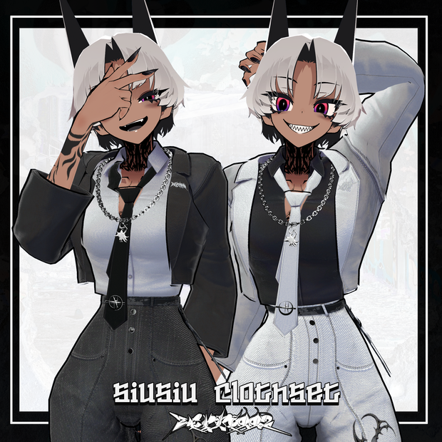 【VRChat】SiuSiu cloth set/ZEPTO002【SiuSiu対応/MA/PB+CO設定済】