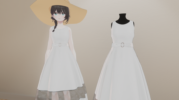 【VRChat利用想定】サマーワンピース(透羽対応)
