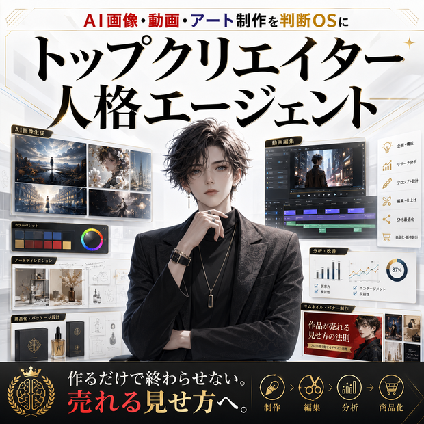 トップクリエイター人格エージェント：AI画像・動画・アート制作を判断OSにしたAIデータ