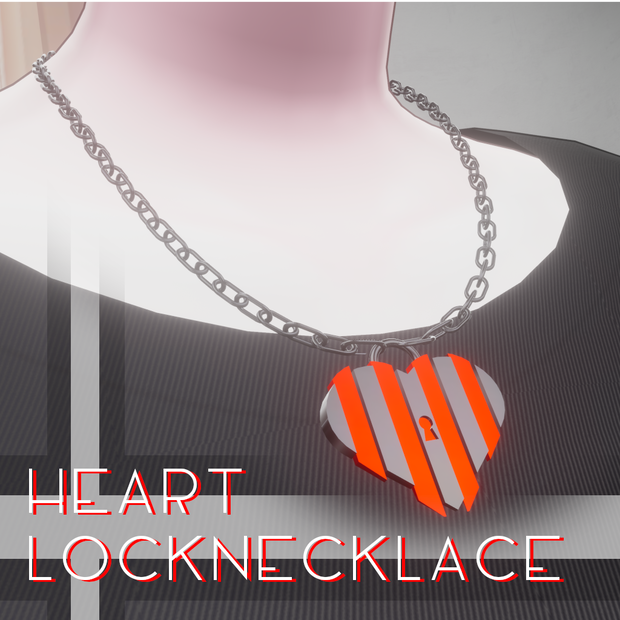 🎁SALE 🎁【MA対応】Heart LockNecklace【VRChat想定】