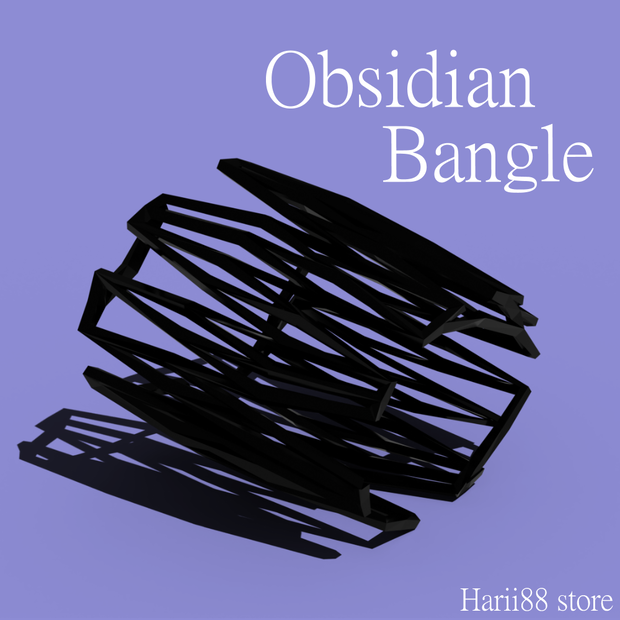 【VRChat向け】Obsidian Bangle【バングル】