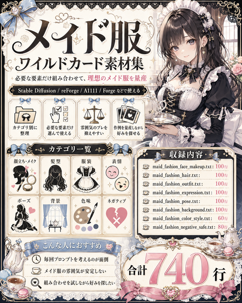 メイド服 ワイルドカード素材集