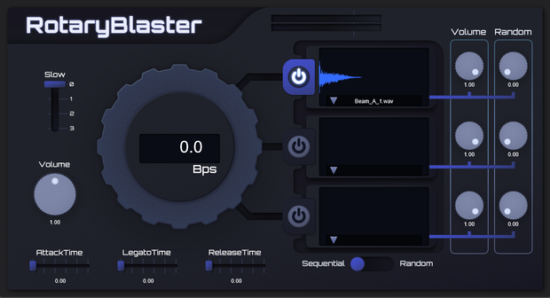 【VST3i】RotaryBlaster 効果音用シンセサイザー