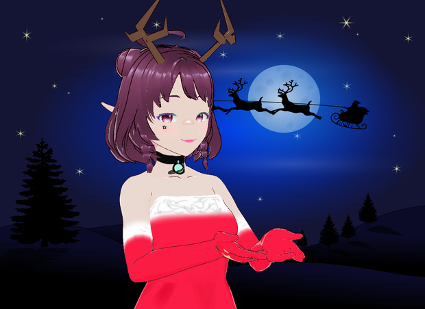 Free Model "Galaxy Christmas" for Vtubers or Vstreamers