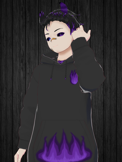 Free Model "Purple Magma" for Vtubers or Vstreamers