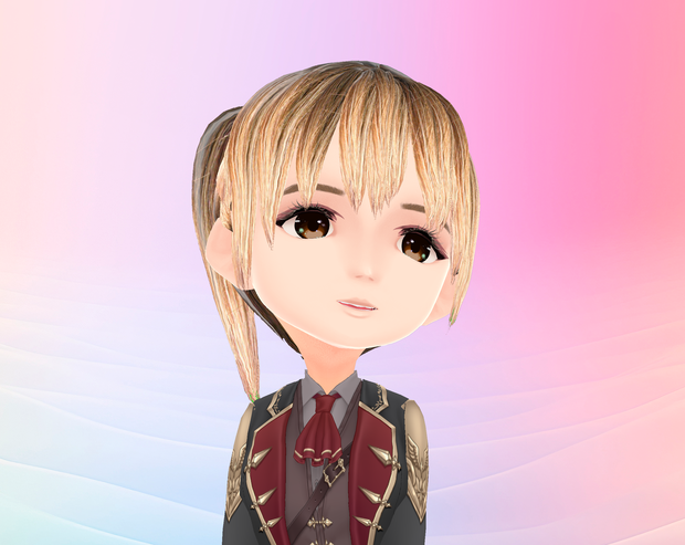 Lady01 3D model（ face,body texture & vroid & blender）