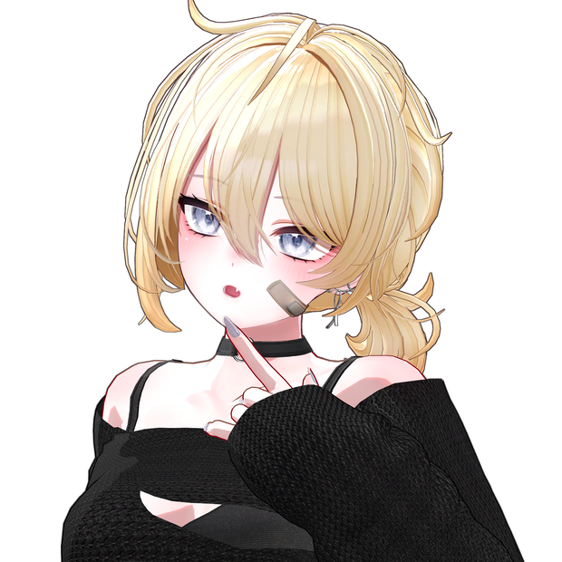 Messy low ponytail