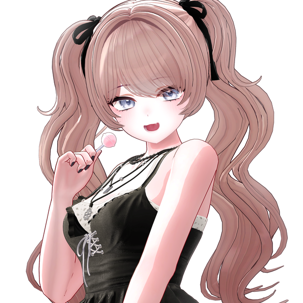 Wavy twintails