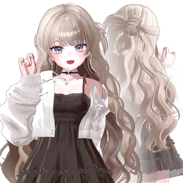 half up messy bun