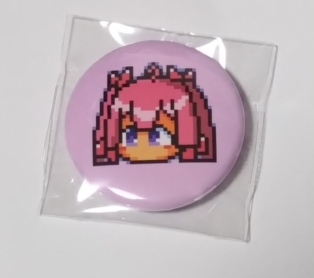 麻雀ファイトガール ミツモト・ココア ドット絵缶バッジ - まるいモノ