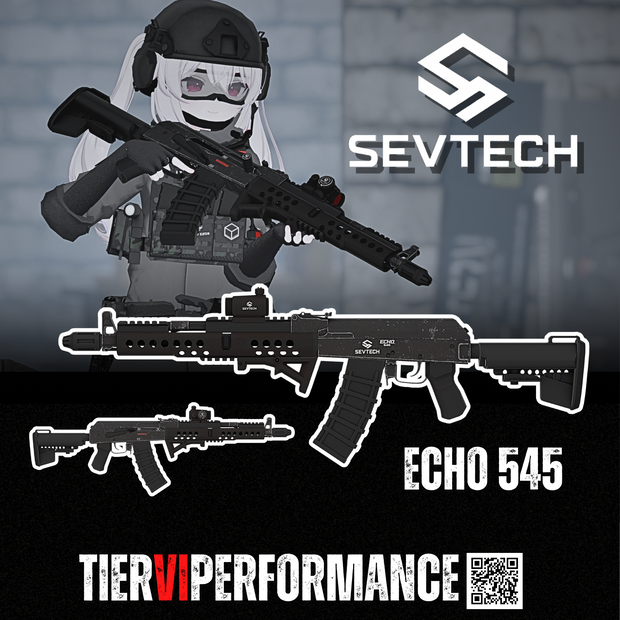 【セール中】【VRChat向け】3Dモデル SEV ECHO.545 カスタムアサルトライフル