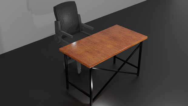 パソコンデスク2『Blender3Dモデル』