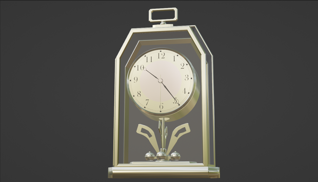 レトロな時計『Blender3Dモデル』