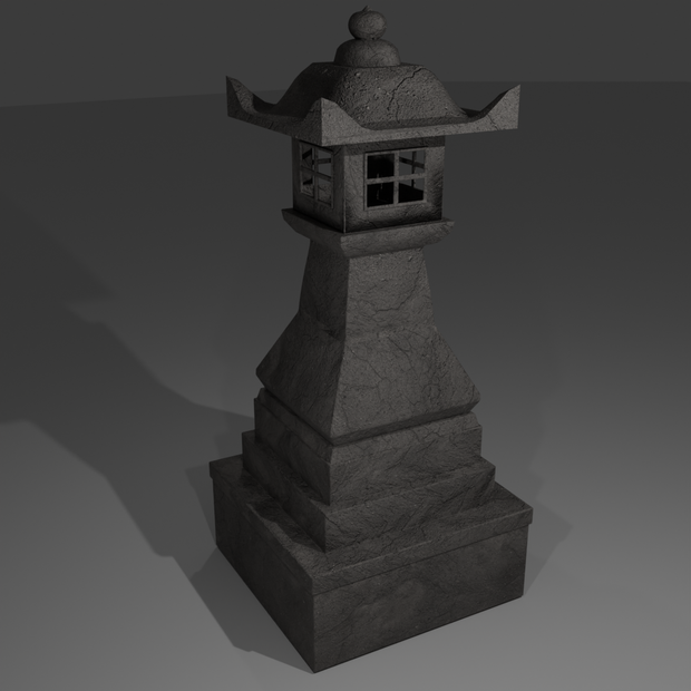 灯篭『Blender3Dモデル』