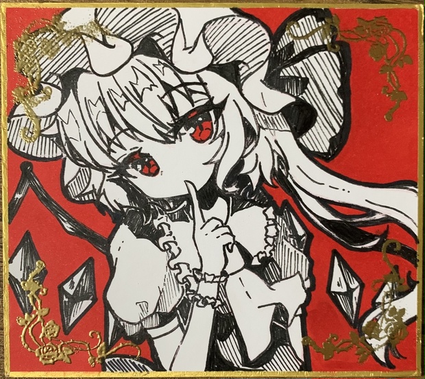 劇毒少女 c102 フランドール・スカーレット色紙 劇毒少女 ke-ta C102 直筆サイン色紙 フランドール