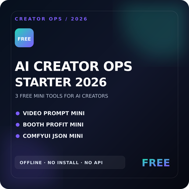 【無料・ブラウザ完結】AIクリエイター無料スターター｜3つの実用Miniツールを無料で試す