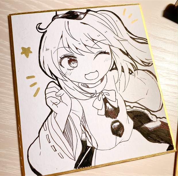 ゆぴ様専用 イラスト手描き色紙
