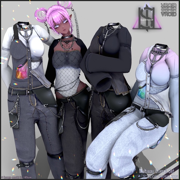 Multiway Overall set【VRoid】Female - Springdoll by superindoor - BOOTH