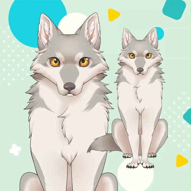 灰色オオカミKCシミュレーションシミュレーション動物の耳ヘi - www ...