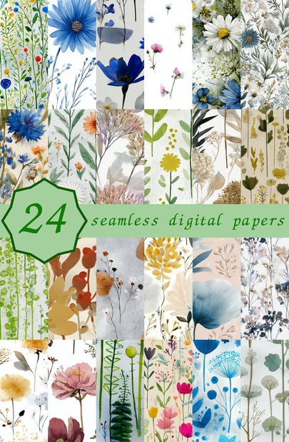 アソート植物柄24種｜MixedBotanical Vol.1 Assorted