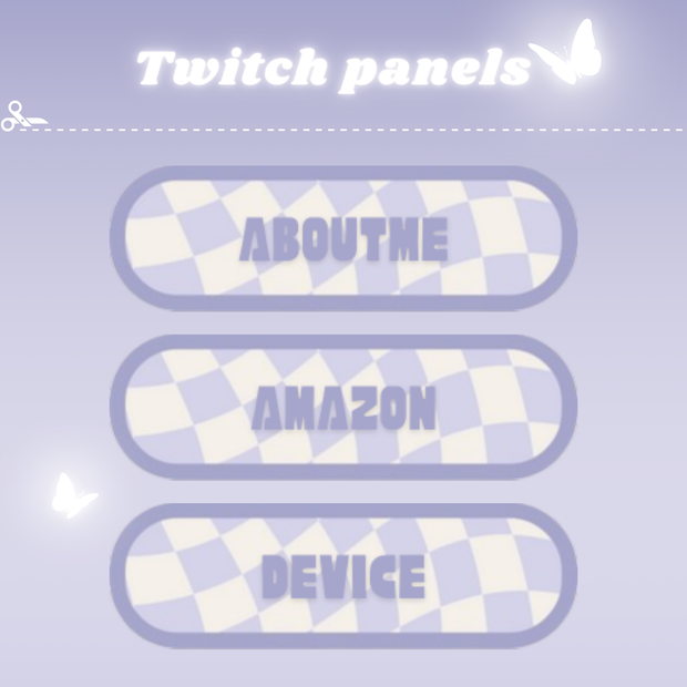 Twitchパネル・バナー・Twitch Panels【80's purple】