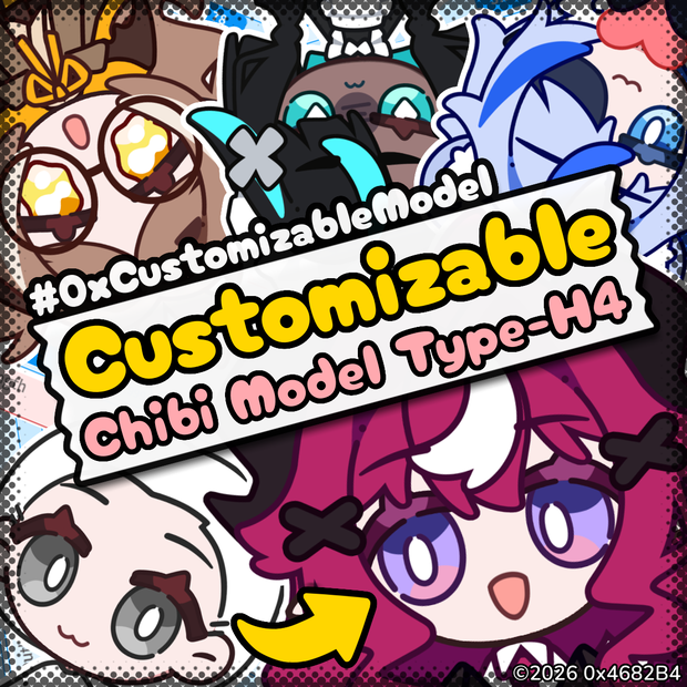 【Live2D】Customizable Model Type-H4 (v1.0)