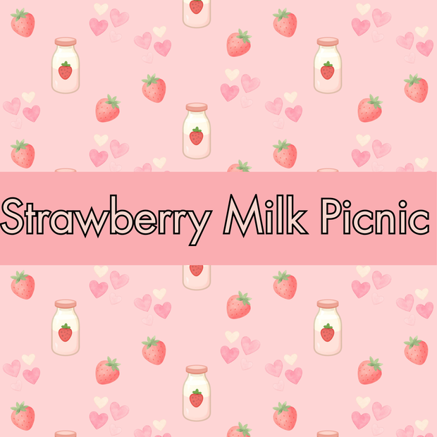 Strawberry Milk Picnic 単体素材　パステルピンク