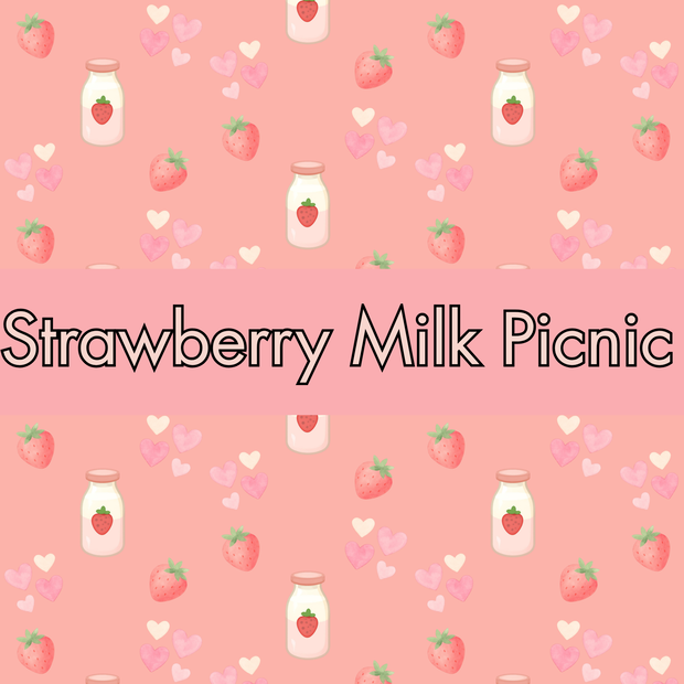  Strawberry Milk Picnic単品素材　ベリーレッド