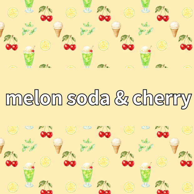 melon soda & cherry　パステルイエロー