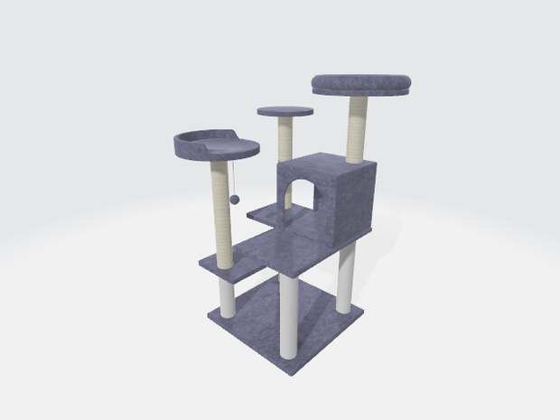 キャットタワー シンプル 3DCG