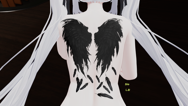 Fallen Angel Wings Tattoo / 堕天使の羽のタトゥ HD 4K