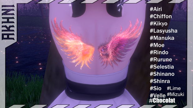 Phoenix Wings Glow Tattoo / フェニックスの翼の輝き🐦‍🔥 4K HD