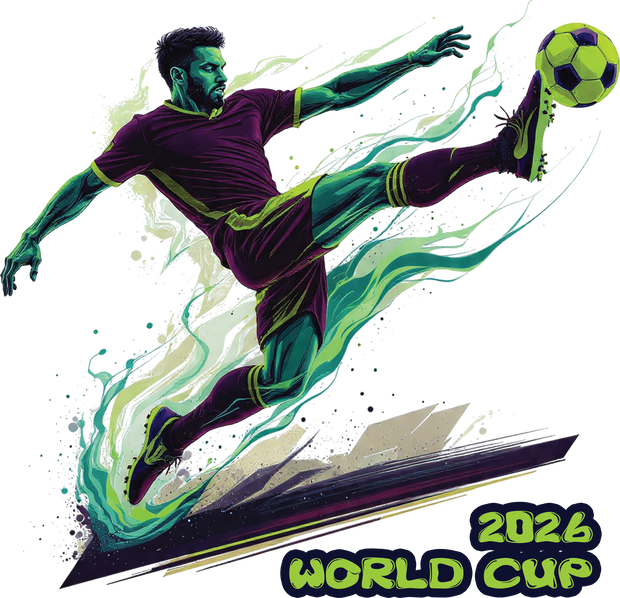 2026 World Cup Footballer - Epic Soccer Bicycle Kick Neon sports T-Shirt