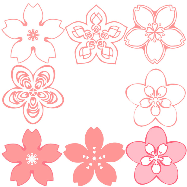 フリーアイコン素材集　桜