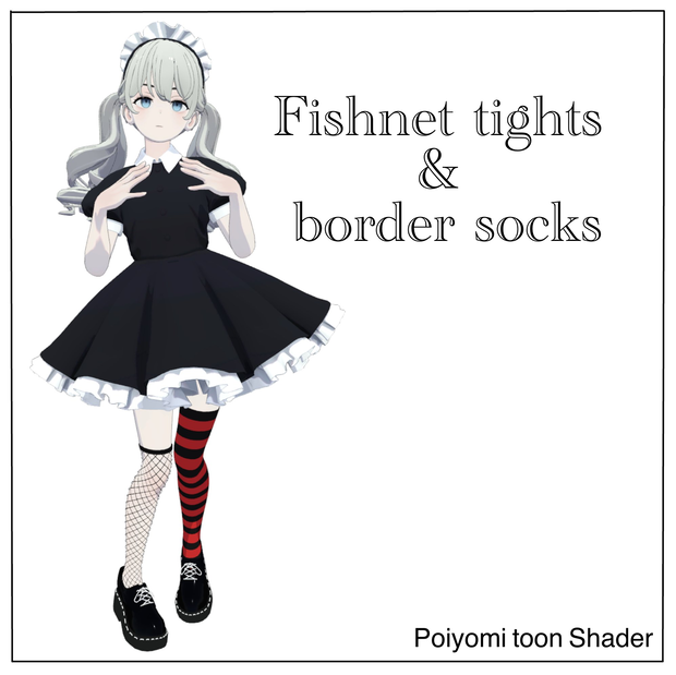 Fishnet tights & border socks for Grus 