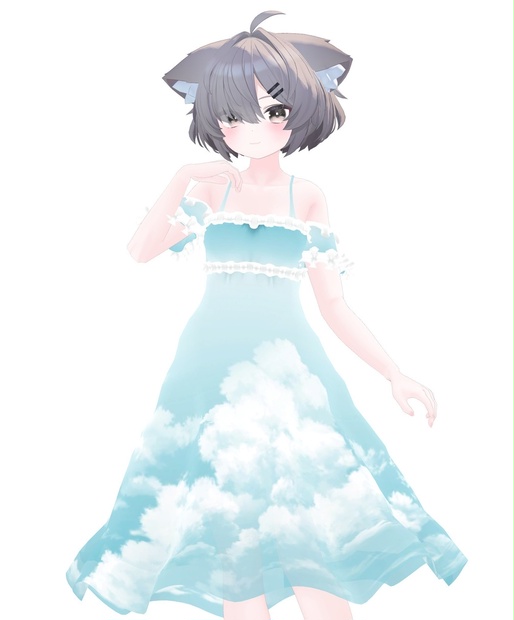 【 VRChat 】3Dモデル衣装『シンプルワンピ』 - P_Store - BOOTH / TypeBテクスチャ
