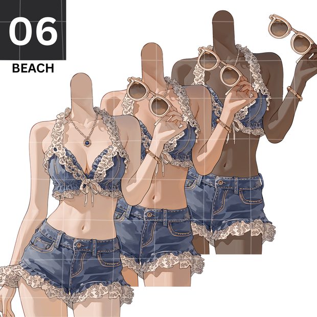 06 - On The Beach | Vts | VTuber向け | Vtuber Asset